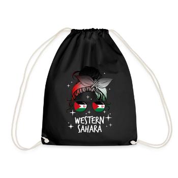 Western Sahara - Drawstring Bag - black - Front