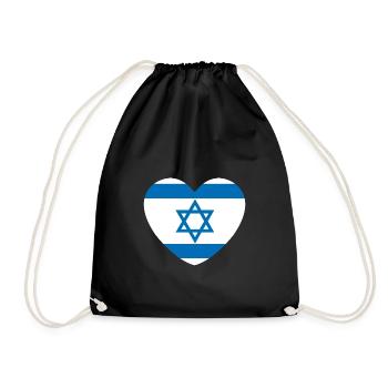 Cœur d’Israël - Sac de sport léger - noir - Devant
