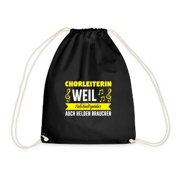 Chorleiterin Beruf Chorleitung Geschenk - Turnbeutel - Schwarz - Vorne
