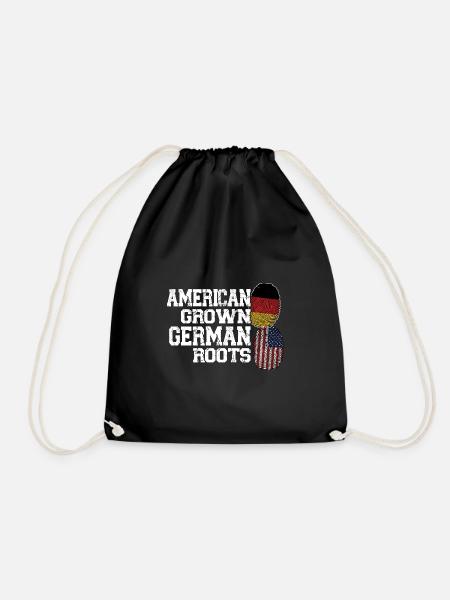 Deutschland Deutsch Deutsche Wurzeln Geschenk - Turnbeutel - Schwarz