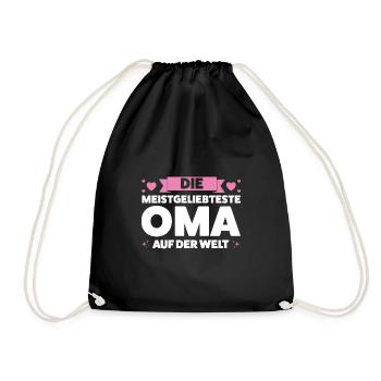 Oma Großmutter Großmütter Geschenk - Turnbeutel - Schwarz - Vorne