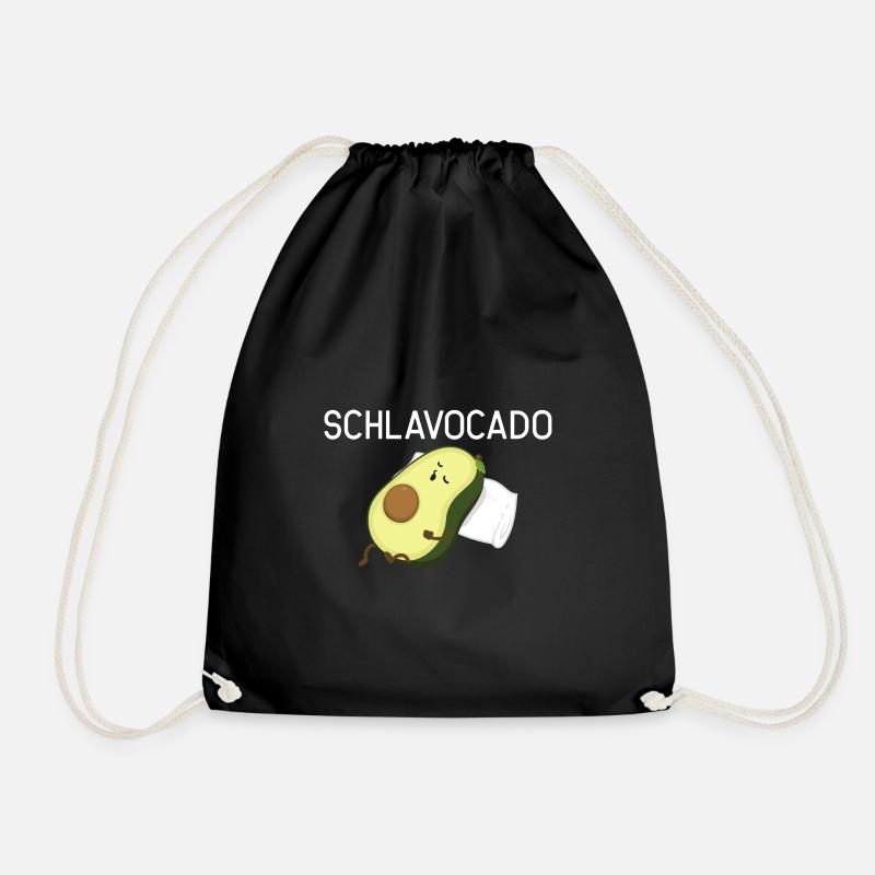 Schlafanzug Avocado Schlafanzug Geschenk - Turnbeutel - Schwarz