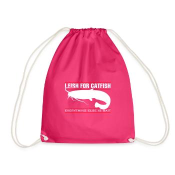Je pêche le poisson-chat - tout le reste est un appât - Sac de sport léger - fuchsia - Devant