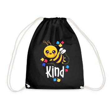 Les cadeaux de sensibilisation à l’autisme soyez des aspergers d’abeille aimable - Sac de sport léger - noir - Devant
