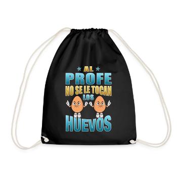 The teacher does not touch his balls - Drawstring Bag - black - Front