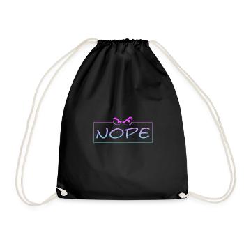 Nope - Turnbeutel - Schwarz - Vorne