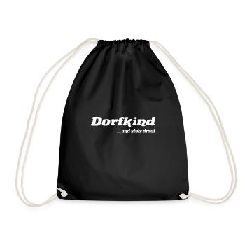 Dorfkind - Turnbeutel - Schwarz - Vorne