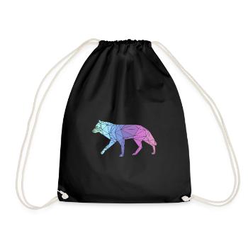 WOLF - Turnbeutel - Schwarz - Vorne