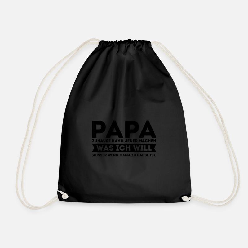 Papa Vatertag Vater Geschenk - Turnbeutel - Schwarz