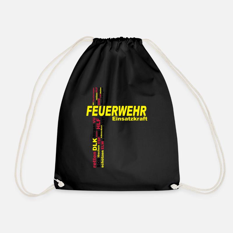 Feuerwehr Einsatzkraft - Turnbeutel - Schwarz