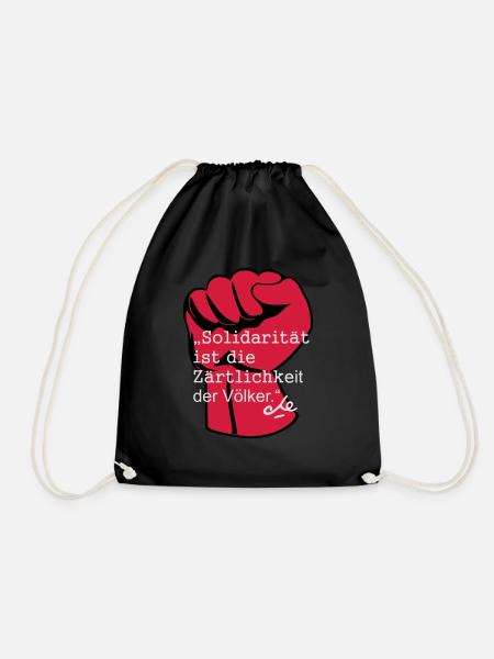 Solidarität ist die Zärtlichkeit der Völker, Che - Turnbeutel - Schwarz