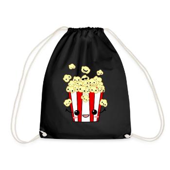 PopCorn - Turnbeutel - Schwarz - Vorne