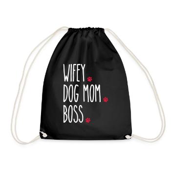 Wifey Chien Maman Boss - Sac de sport léger - noir - Devant