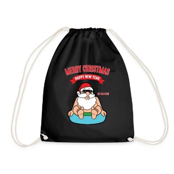 Christmas Santa Claus Christmas Santa Claus - Drawstring Bag - black - Front