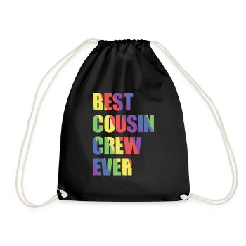 Meilleur équipage de cousin jamais - Sac de sport léger - noir - Devant