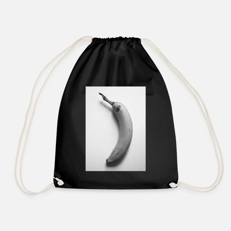 banana - Drawstring Bag - black