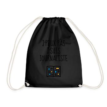 Journalist / Journalismus / Zeitung / Reporter - Turnbeutel - Schwarz - Vorne