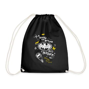 Batman Ready For Action - Drawstring Bag - black - Front