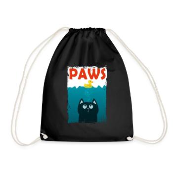 Pattes - Grands chats de requin blanc - Sac de sport léger - noir - Devant