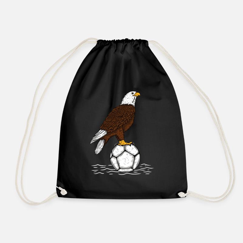 Adler Football - Drawstring Bag - black