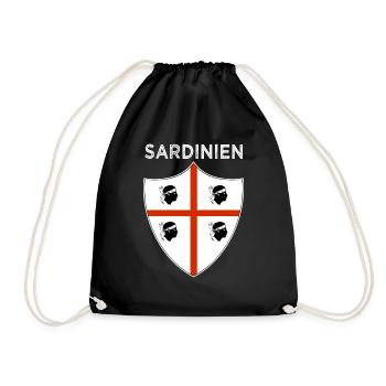 Sardinien Flagge Sardinien retro - Turnbeutel - Schwarz - Vorne