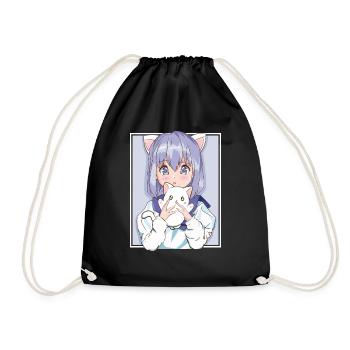 Kawaii Anime chat Neko Manga Japonais Otaku - Sac de sport léger - noir - Devant