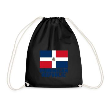 Dominican Republic - Drawstring Bag - black - Front