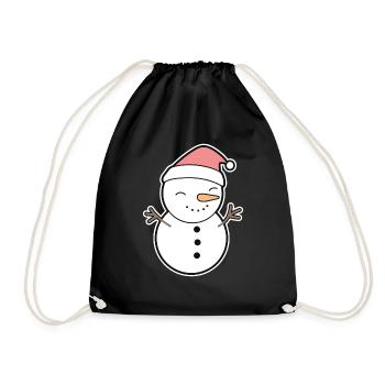 Bonhomme de neige - Sac de sport léger - noir - Devant