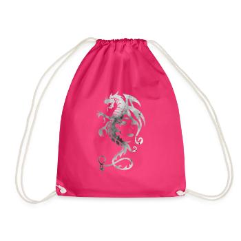 dragon tribal face - Sac de sport léger - fuchsia - Devant