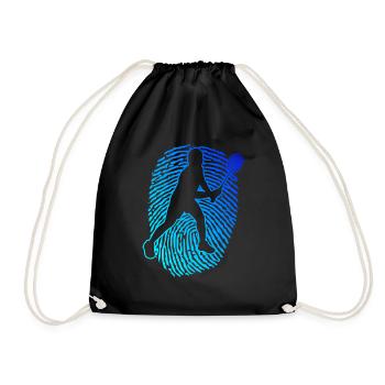 Badminton Badminton Player Squash Badminton - Drawstring Bag - black - Front