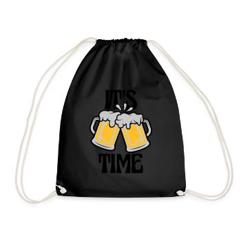 C’est de la bière - Sac de sport léger - noir - Devant