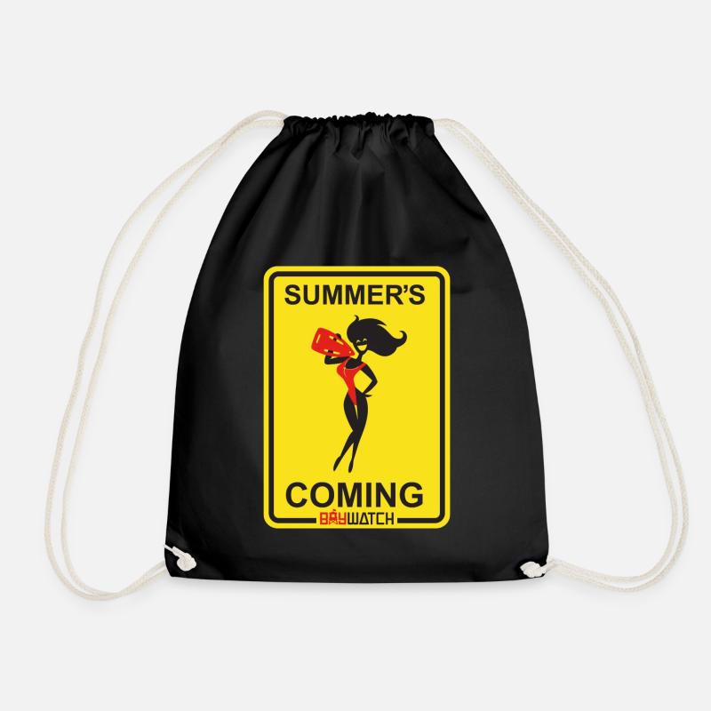 Baywatch Sign Summer´s Coming - Drawstring Bag - black
