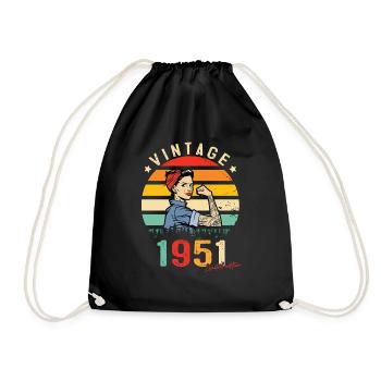 1951 Vintage Édition limitée Cadeau Femmes - Sac de sport léger - noir - Devant