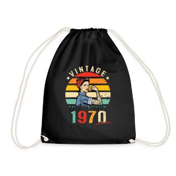 1970 Vintage Édition limitée Cadeau Femmes - Sac de sport léger - noir - Devant
