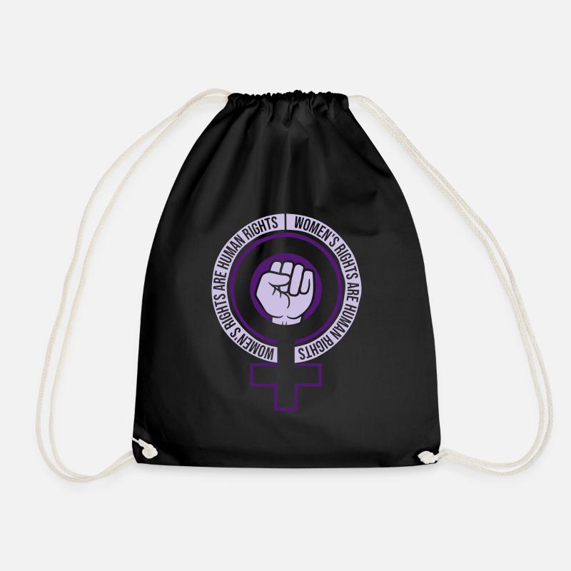 womens rights Feminist Zitat - Turnbeutel - Schwarz