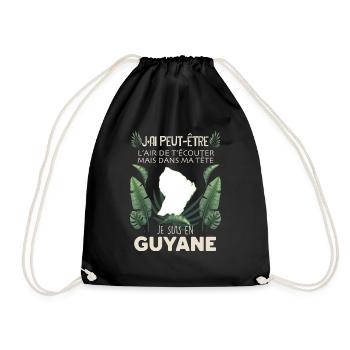 Message Guyane Idée Cadeau Guyanaise - Sac de sport léger - noir - Devant