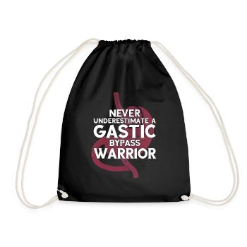 Gastric Bypass and Gastric Bypass Operation Design - Drawstring Bag - black - Front