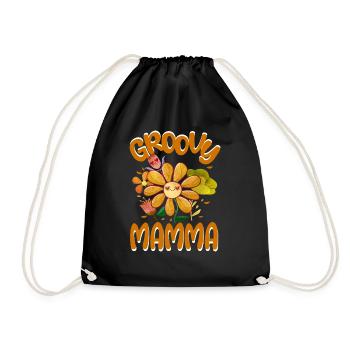 Groovy Mamma Family Matching Vintage Family - Drawstring Bag - black - Front