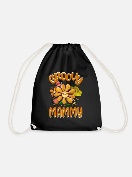 Groovy Mammy Family Matching Vintage Family - Drawstring Bag - black