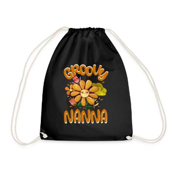 Groovy Nanna Family Matching Vintage Family - Drawstring Bag - black - Front