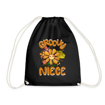 Groovy Niece Famille Matching Vintage Famille - Sac de sport léger - noir - Devant