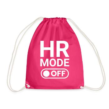 HR Mode OFF - Drawstring Bag - fuchsia - Front