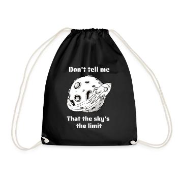Ne me dites pas que le ciel est la limite Espace rétro - Sac de sport léger - noir - Devant