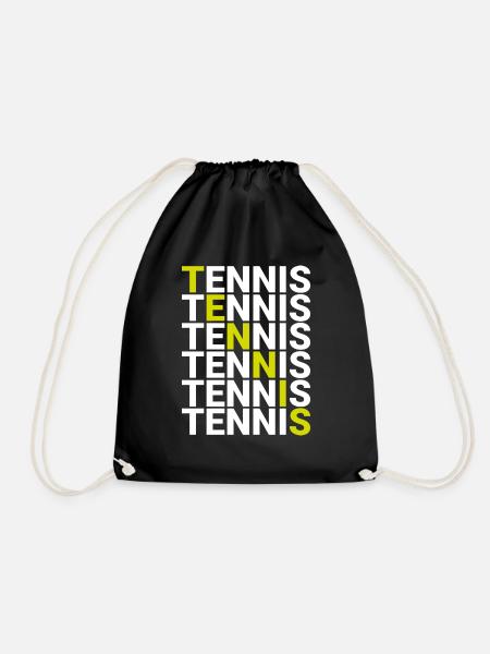 Every Tennis Player need this - Best Gift vintage - Drawstring Bag - black