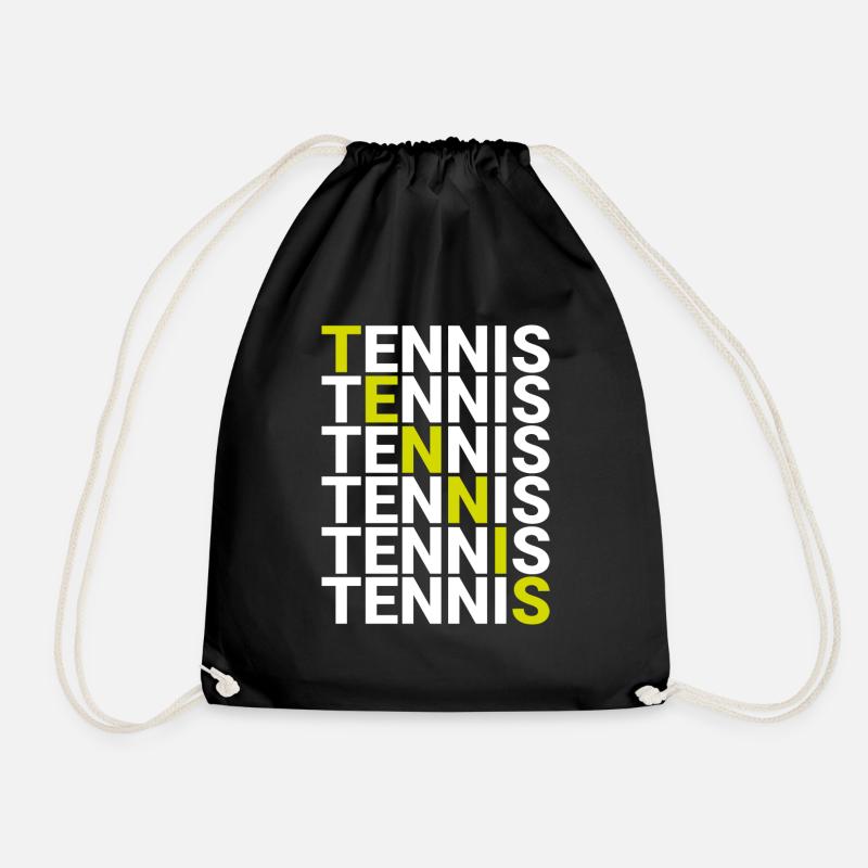 Every Tennis Player need this - Best Gift vintage - Drawstring Bag - black