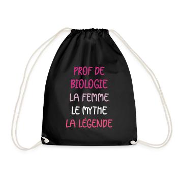 La femme le mythe la légende prof de biologie - Sac de sport léger - noir - Devant