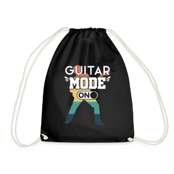 Gitarre Spruch Modus - Turnbeutel - Schwarz - Vorne