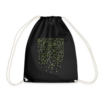 Pattern - Background Design - Drawstring Bag - black - Front