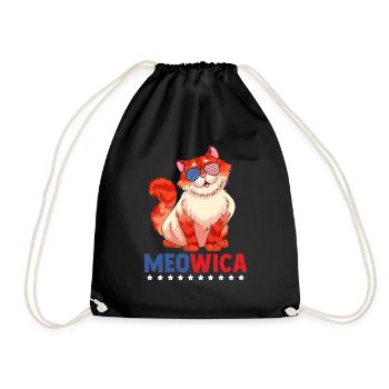 Lustige Katzen-Grafik-T-Shirts: MEOWgnificient - Turnbeutel - Schwarz - Vorne