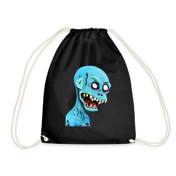 A Cute Cartoon Zombie #13 - Turnbeutel - Schwarz - Vorne